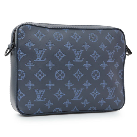 -temp- Louis Vuitton Navy Monogram Shadow Duo Messenger Handbags Louis Vuitton