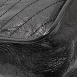 Saint Laurent Black Crinkled Calfskin Matelasse Monogram Large Niki Chain Satchel Handbags Saint Laurent