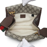 Gucci GG Supreme Monogram Web Small Neo Vintage Double Flap Messenger Bag Handbags Gucci