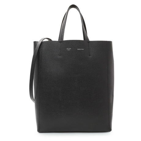Celine Black Grained Calfskin Small Vertical Cabas Handbags Celine