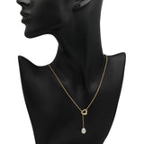 Tiffany & Co. 18K Yellow Gold Open Heart Lariat Necklace