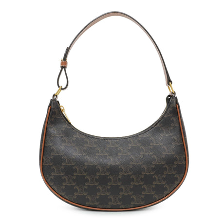 Celine Triomphe Canvas Calfskin Ava Shoulder Bag Handbags Celine