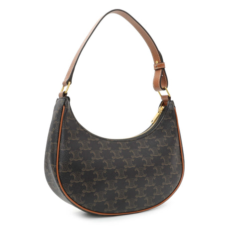 Celine Triomphe Canvas Calfskin Ava Shoulder Bag Handbags Celine