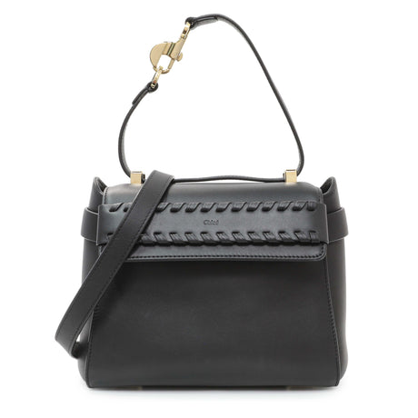 Chloe Black Calfskin Nacha Shoulder Bag Handbags Chloe