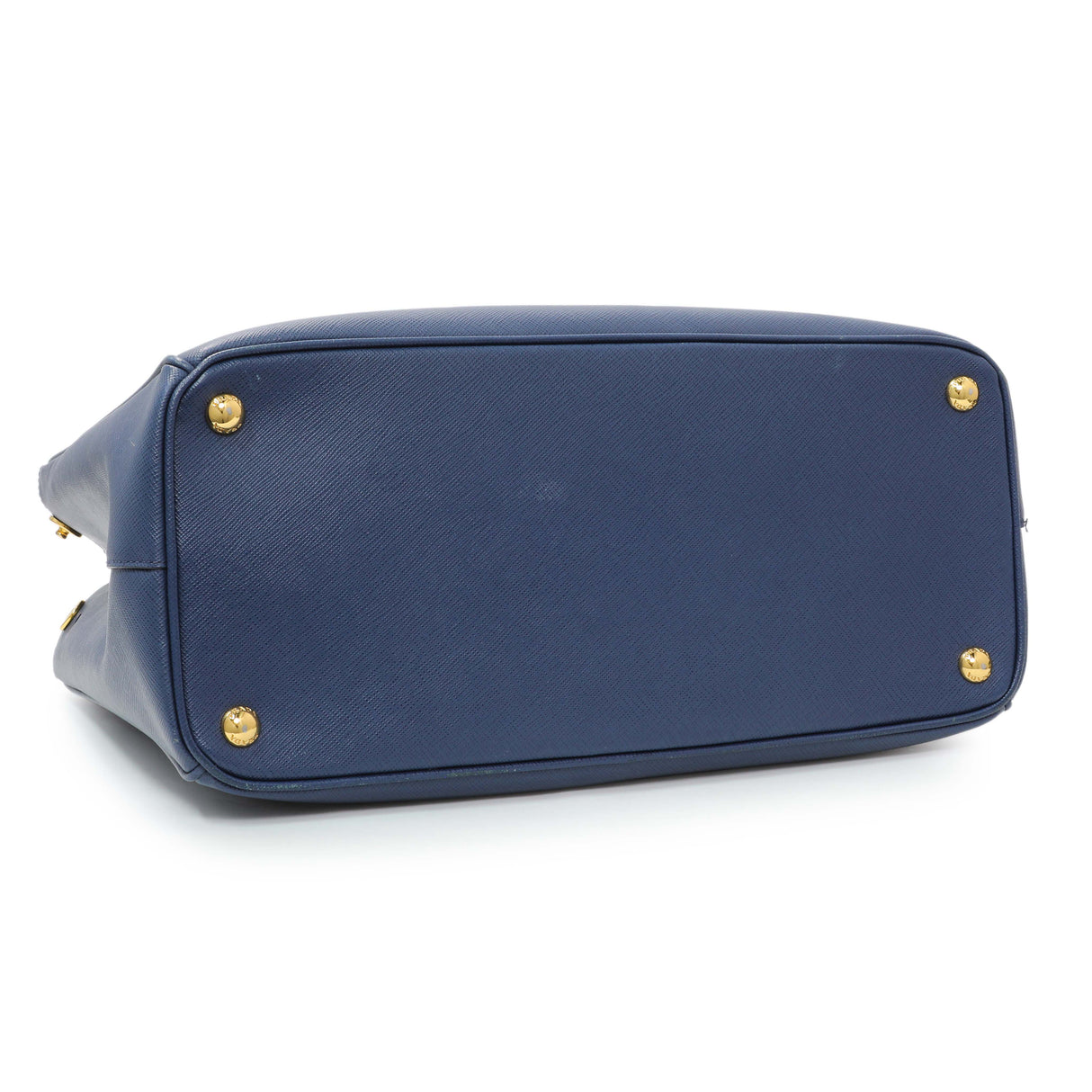Prada Blue Saffiano Medium Galleria Double Zip Tote Handbags Prada