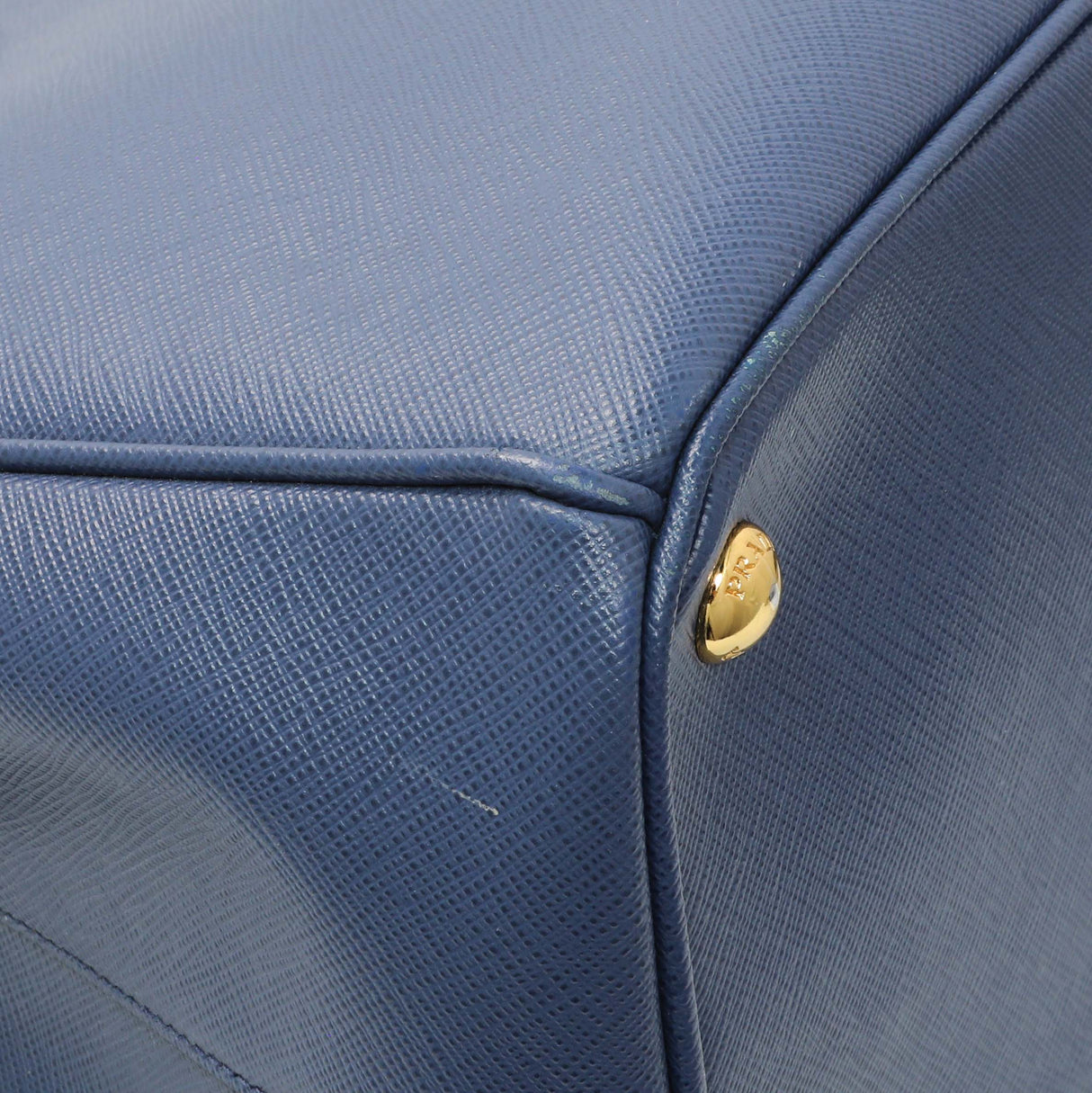 Prada Blue Saffiano Medium Galleria Double Zip Tote Handbags Prada