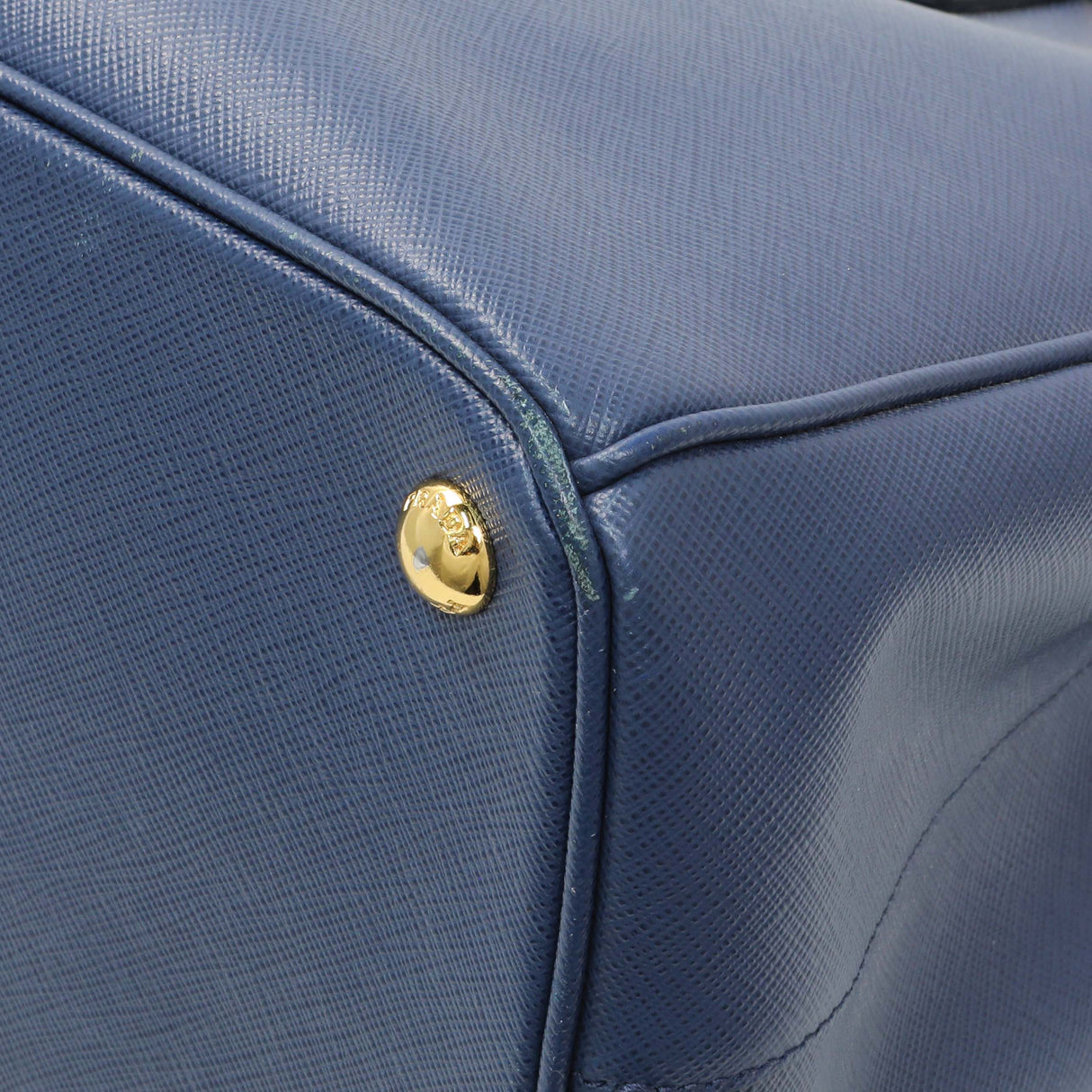 Prada Blue Saffiano Medium Galleria Double Zip Tote Handbags Prada