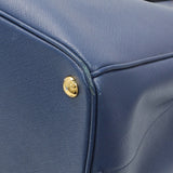 Prada Blue Saffiano Medium Galleria Double Zip Tote Handbags Prada