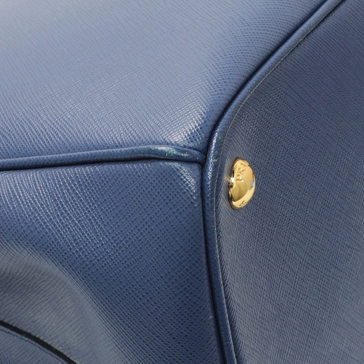 Prada Blue Saffiano Medium Galleria Double Zip Tote Handbags Prada