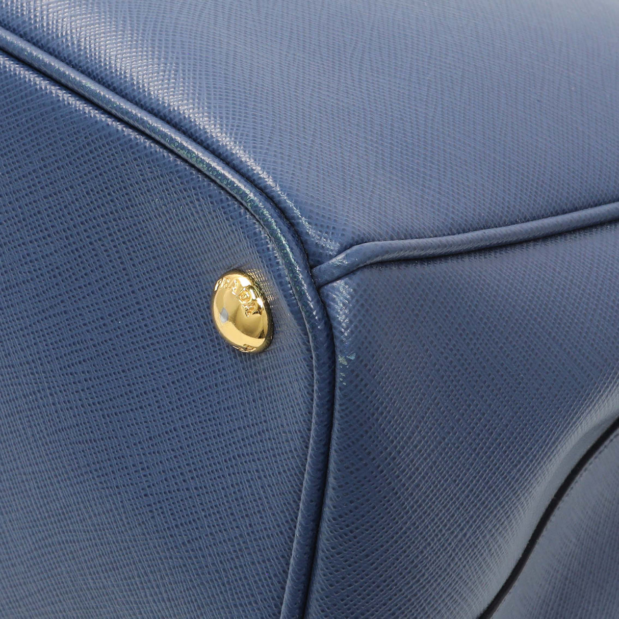 Prada Blue Saffiano Medium Galleria Double Zip Tote Handbags Prada