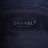 Chanel Blue Iridescent Calfskin Bubble Flap Handbags Chanel