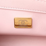 Chanel Light Pink Lambskin Rectangular Pearl Crush Handbags Chanel