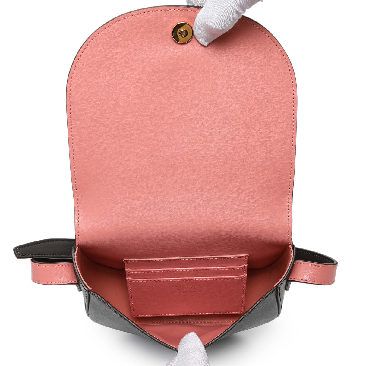 Salvatore Ferragamo Brown Calfskin Gancini Crossbody Handbags Salvatore Ferragamo