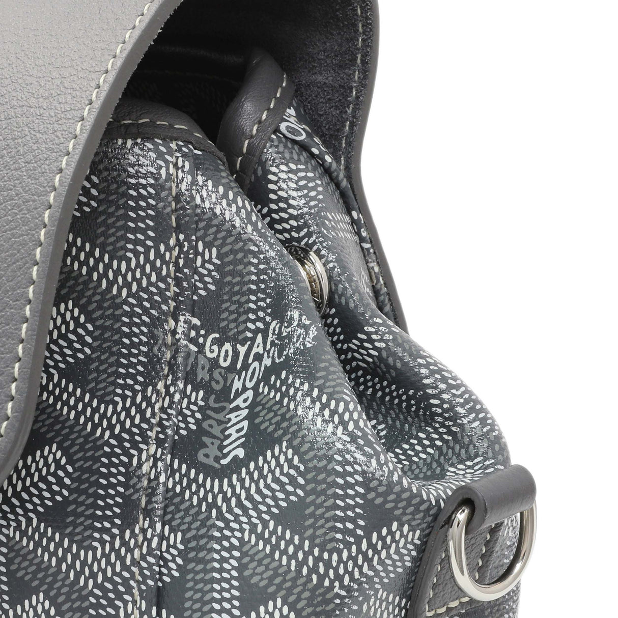 Goyard Grey Goyardine Calfskin Mini Alpin Backpack Handbags Goyard