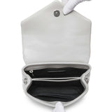 Saint Laurent Grey Calfskin Monogram Toy Loulou Crossbody Handbags Saint Laurent