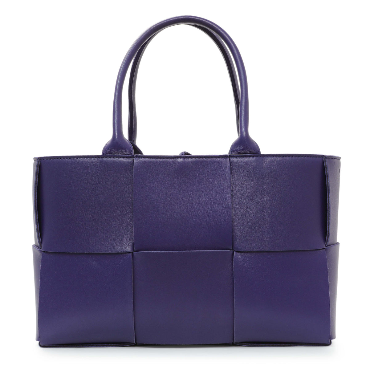 Bottega Veneta Purple Calfskin Maxi Intrecciato Small Arco Tote Handbags Bottega Veneta