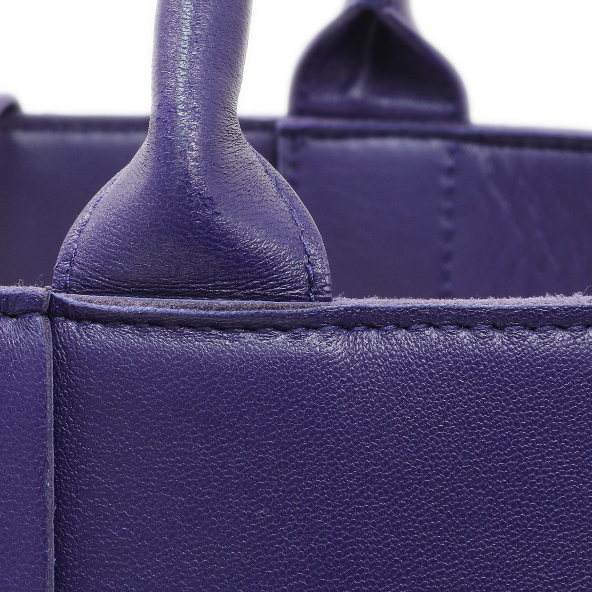 Bottega Veneta Purple Calfskin Maxi Intrecciato Small Arco Tote Handbags Bottega Veneta