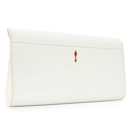 Christian Louboutin White Patent Vero Dodat Clutch