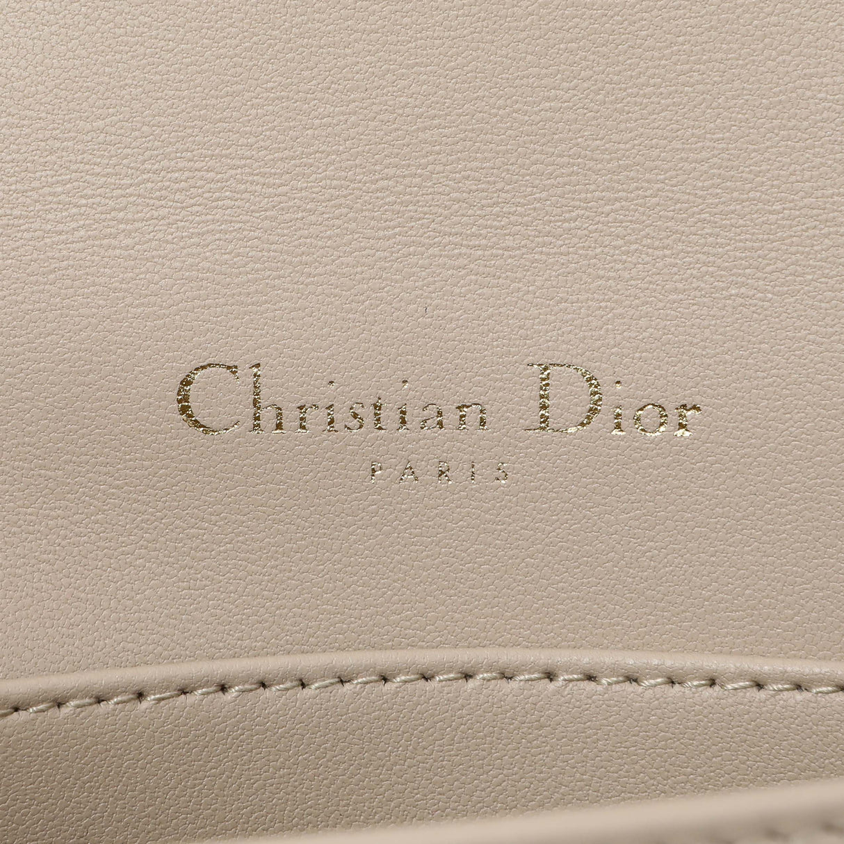 Christian Dior Beige Lambskin Cannage Lady Dior Pouch Handbags Christian Dior
