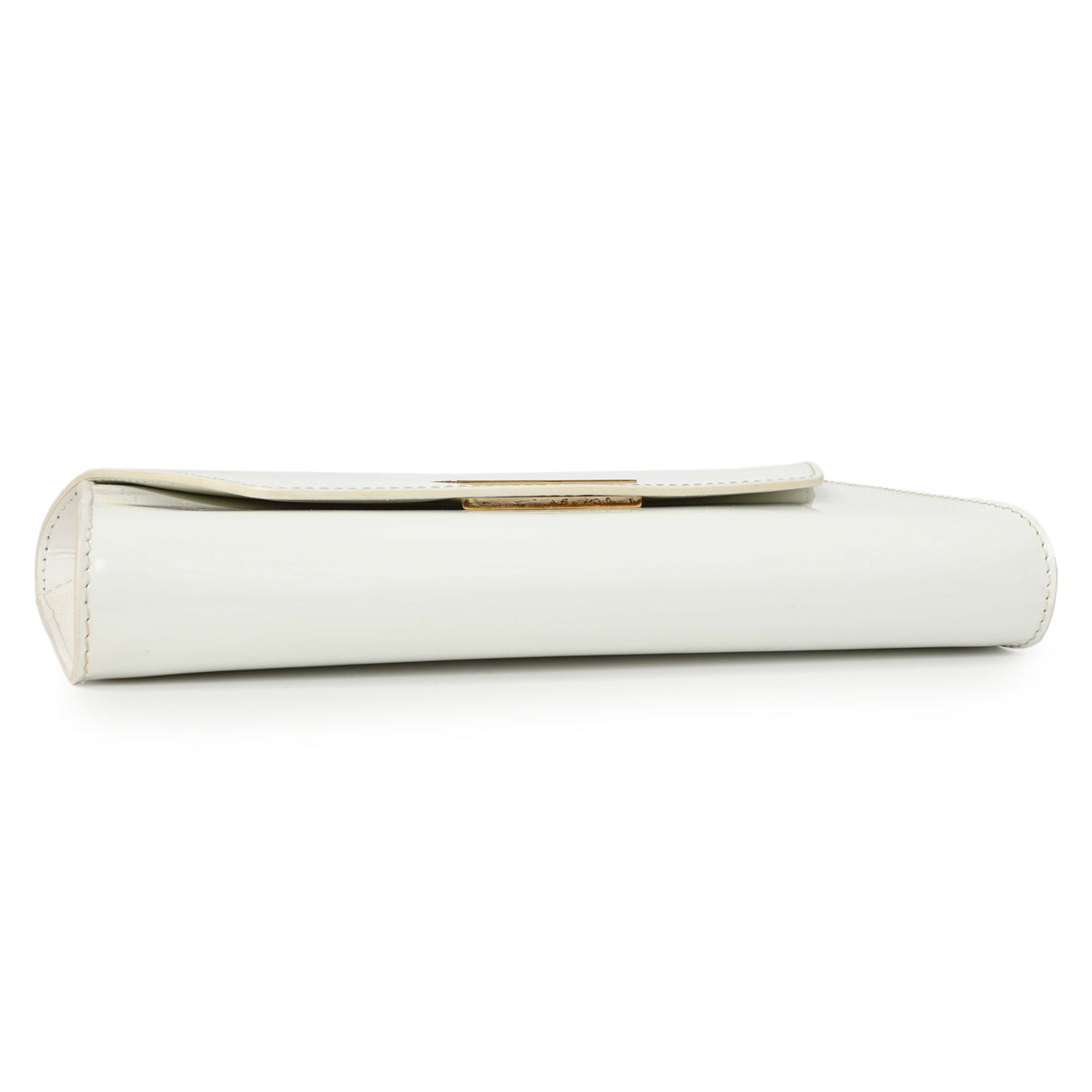 Christian Louboutin White Patent Vero Dodat Clutch