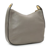 Prada Grey Vitello Phenix Zippered Messenger Hobo