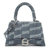 Balenciaga Denim Monogram Hourglass S Handbags Balenciaga