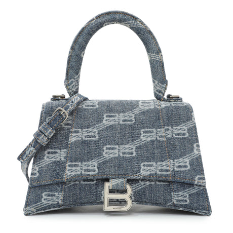 Balenciaga Denim Monogram Hourglass S Handbags Balenciaga
