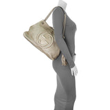 Gucci Gold Pebbled Calfskin Medium Soho Chain Shoulder Bag Handbags Gucci