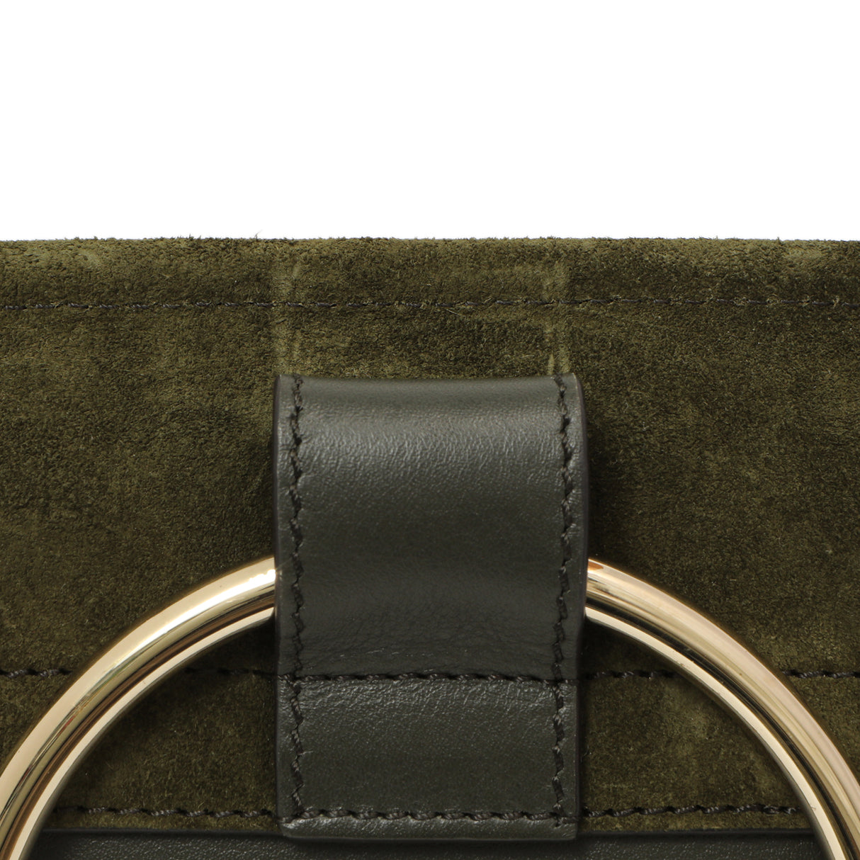 Chloe Deep Forest Calfskin Suede Mini Faye Bracelet Bag