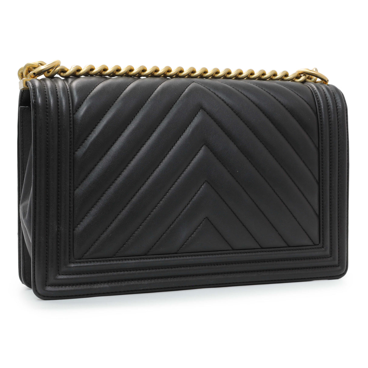 Chanel Lambskin Chevron Quilted New Medium Boy Flap Handbags Chanel