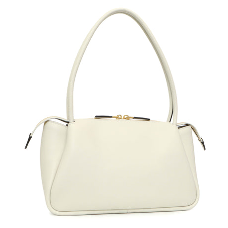 Prada White Soft Calfskin Medium Shoulder Bag