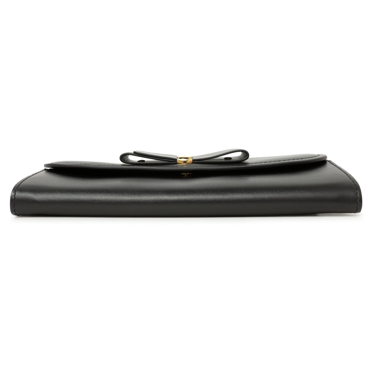 Salvatore Ferragamo Black Calfskin Vara Bow Wallet