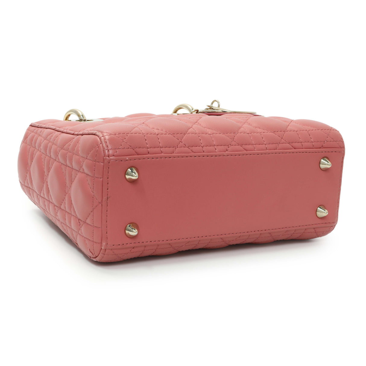 Christian Dior Pink Lambskin Cannage Small My ABCDior Lady Dior Handbags Christian Dior