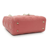 Christian Dior Pink Lambskin Cannage Small My ABCDior Lady Dior Handbags Christian Dior