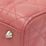 Christian Dior Pink Lambskin Cannage Small My ABCDior Lady Dior Handbags Christian Dior