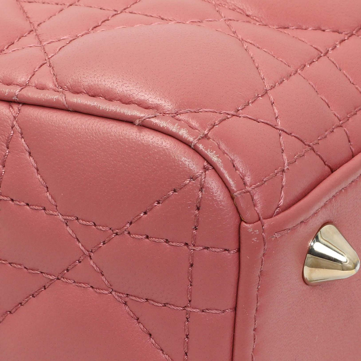 Christian Dior Pink Lambskin Cannage Small My ABCDior Lady Dior Handbags Christian Dior