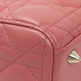 Christian Dior Pink Lambskin Cannage Small My ABCDior Lady Dior Handbags Christian Dior