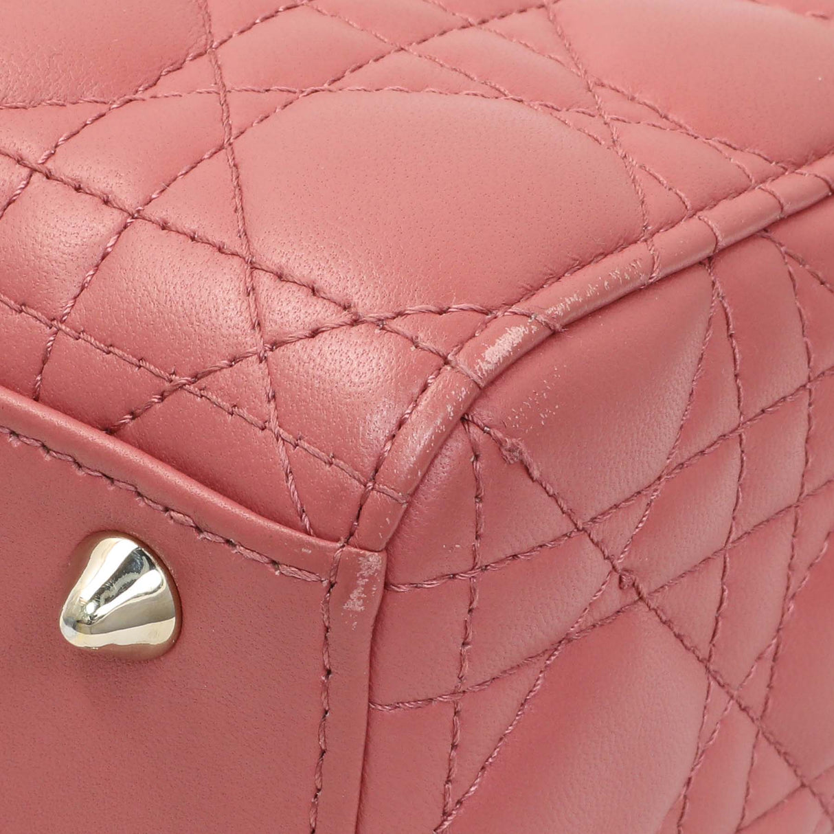 Christian Dior Pink Lambskin Cannage Small My ABCDior Lady Dior Handbags Christian Dior