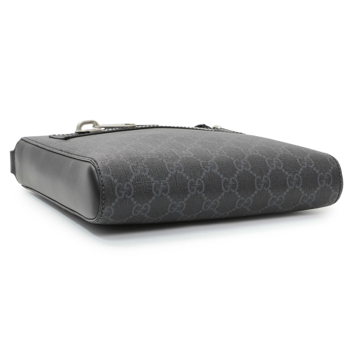 Gucci GG Supreme Monogram Web Small Flat Messenger Bag Handbags Gucci