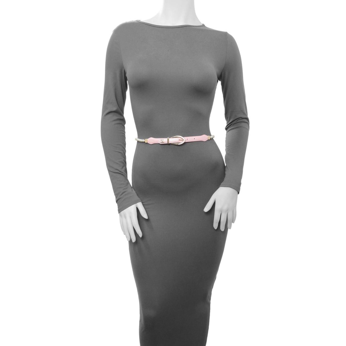 Chanel Iridescent Pink Lambskin Pearl Belt Accessories Chanel