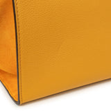 Celine Yellow Drummed Calfskin Suede Medium Trapeze