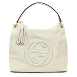 Gucci Ivory Soho Pebbled Leather Hobo Shoulder Bag Handbags Gucci