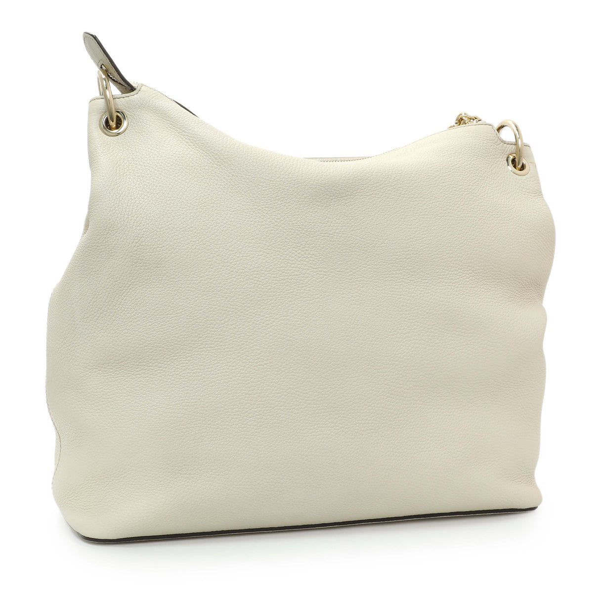 Gucci Ivory Soho Pebbled Leather Hobo Shoulder Bag Handbags Gucci