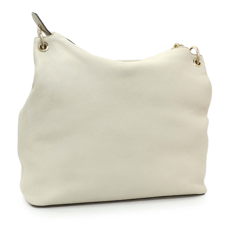 Gucci Ivory Soho Pebbled Leather Hobo Shoulder Bag Handbags Gucci