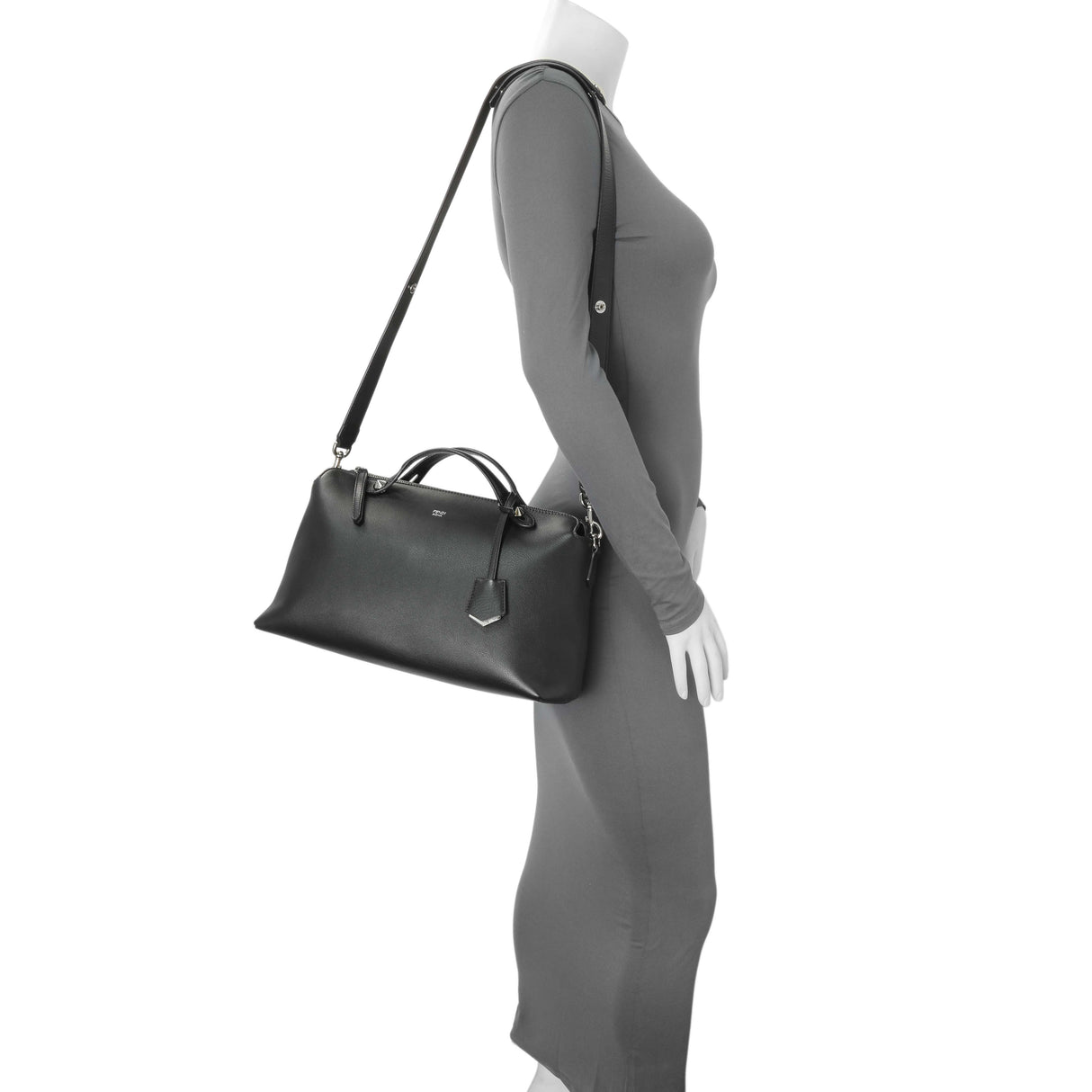 Fendi Black Vitello Dolce By The Way Boston Bag Handbags Fendi