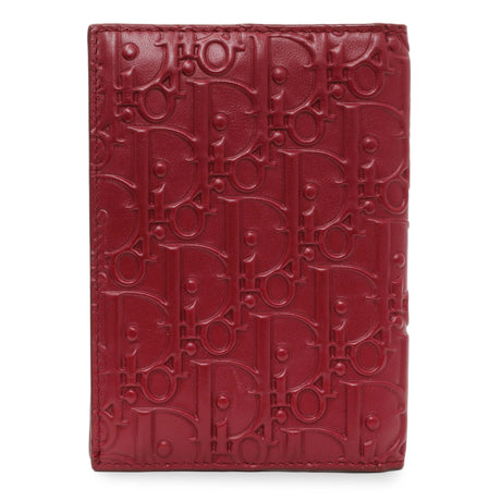 Christian Dior Red Oblique Passport Holder Accessories Christian Dior