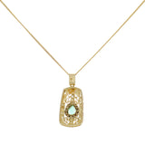 18K Yellow Gold 0.91 Carat Emerald Pendant