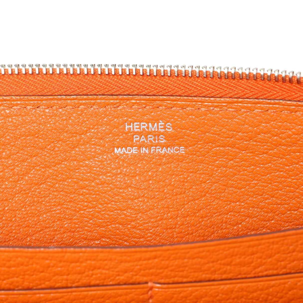 Hermes Orange Chevre Mysore Azap Wallet