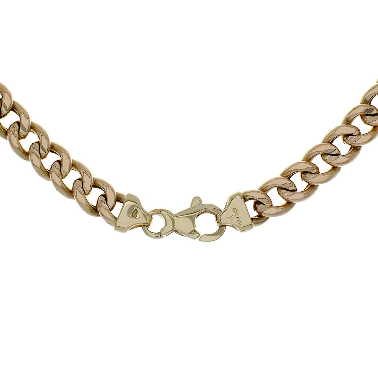 14K Rose Gold Curb Link Chain Necklace