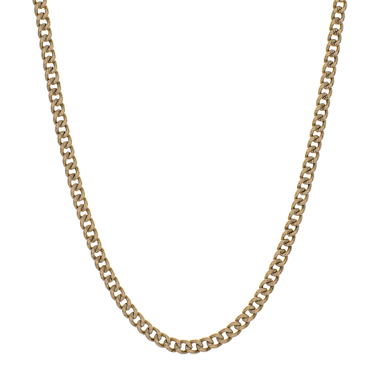 14K Rose Gold Curb Link Chain Necklace